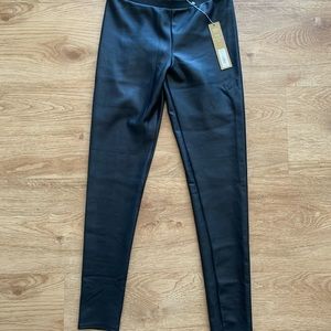 Black pleather leggings